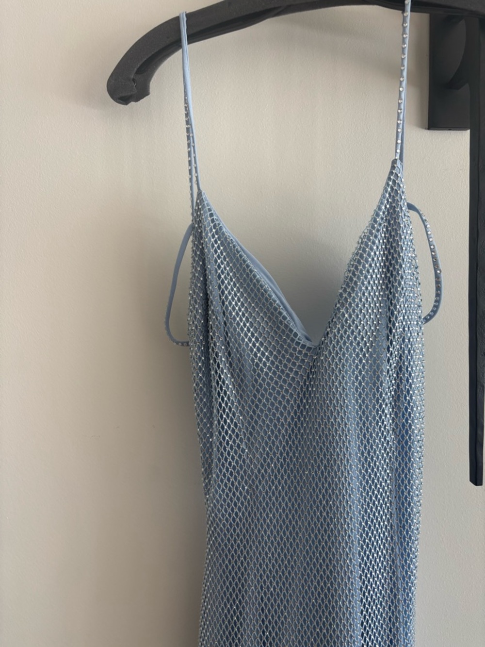 Jovani 08139 Light Blue High Slit Backless Dress Size 4 - Picture 9 of 15